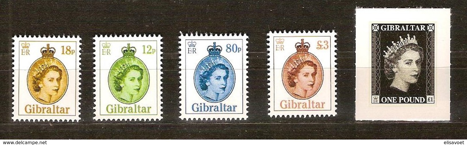 Gibraltar 2015 Micheln°  1681-1685 *** MNH  Série Courante Reine Queen Elisabeth II - Gibraltar