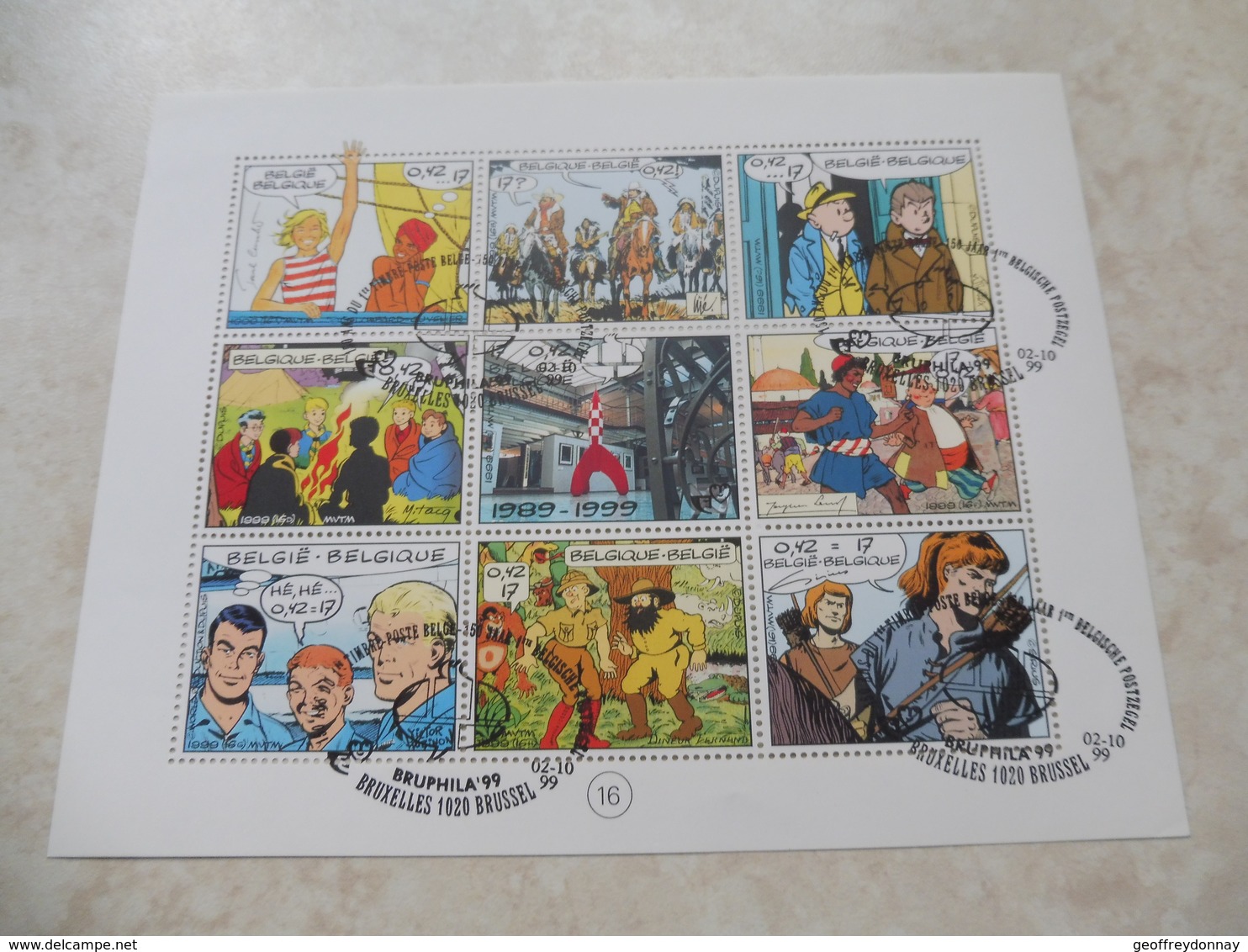 Belgique / Belgie Bloc 81 Oblitéré / Blok Gestempelt Bruxelles  ( Bd Tintin) - 1961-2001