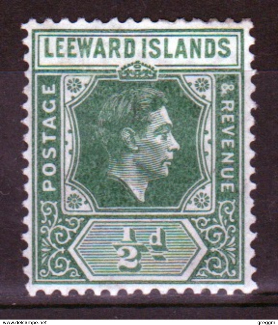 Leeward Islands 1938 George VI ½d Emerald Single Definitive Stamp. - Leeward  Islands