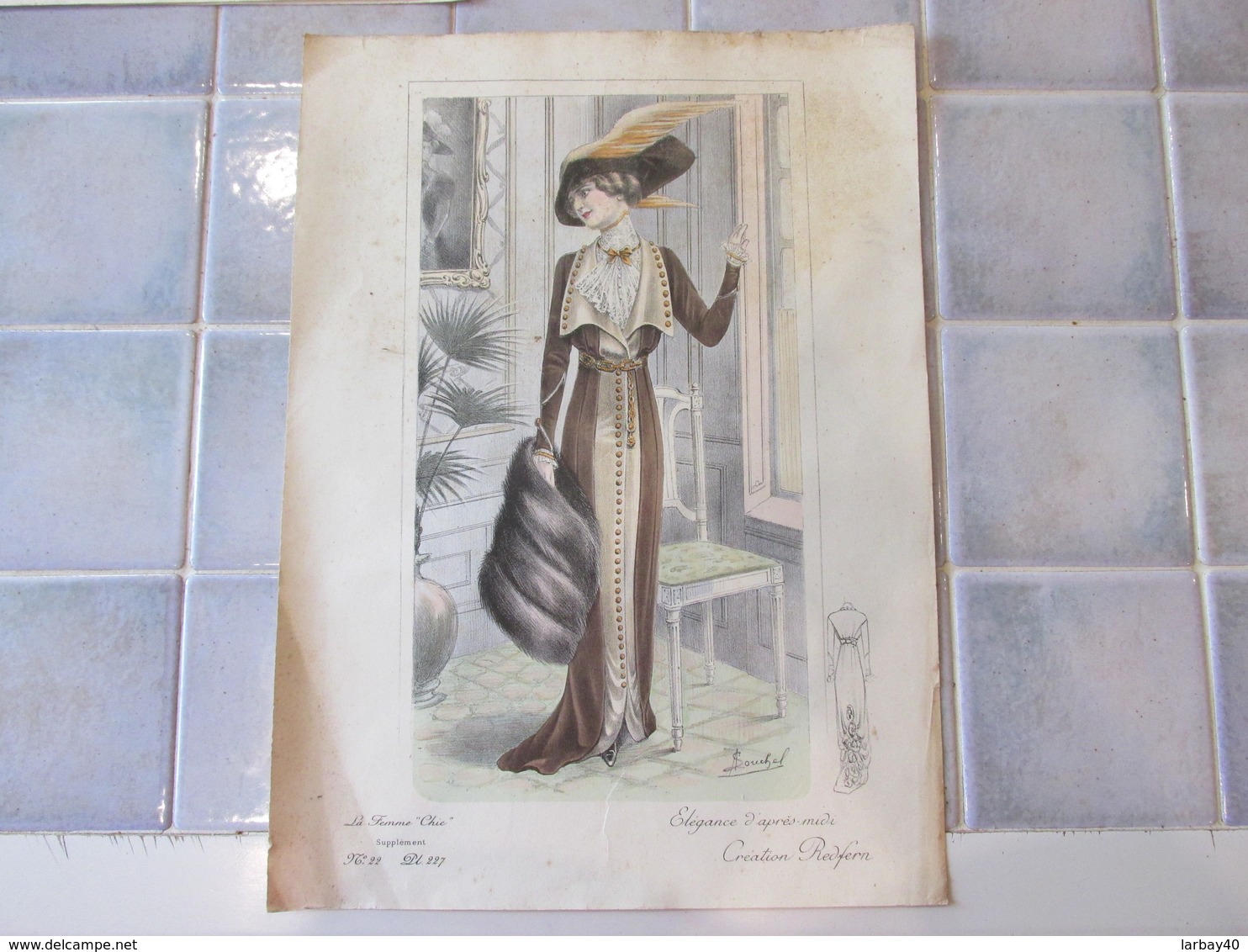 5 Gravure De Mode Ancienne 37 X 27 Cm   La Femme Chic - Estampes & Gravures