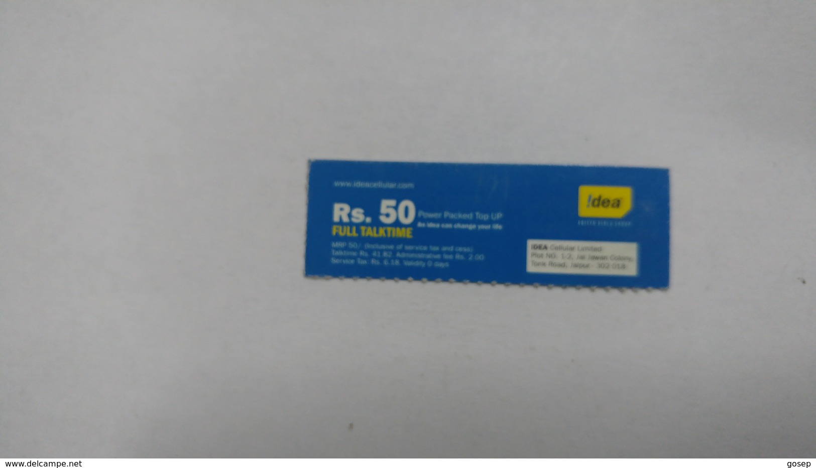 India-idea Full Talking Card-(32e)-(rs.50)-(5017823300)-(jaipur)- Card Used+1 Card Prepiad Free - Indien