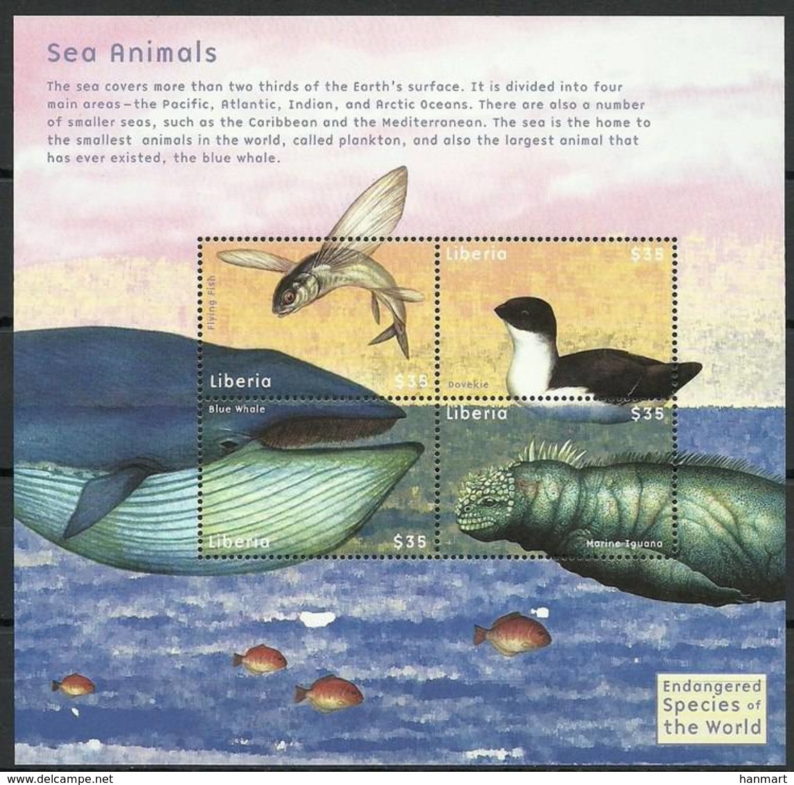 Liberia 2001 Mi Ark 4429-4432 MNH ( LZS5 LBRark4429-4432dav37B ) - Altri & Non Classificati