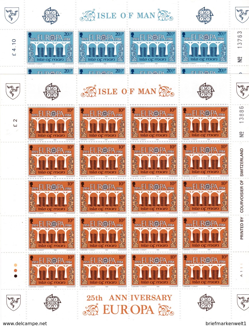 Europa Cept, Isle Of Man, Nr. 261/62** KB (K 1984i) - 1984