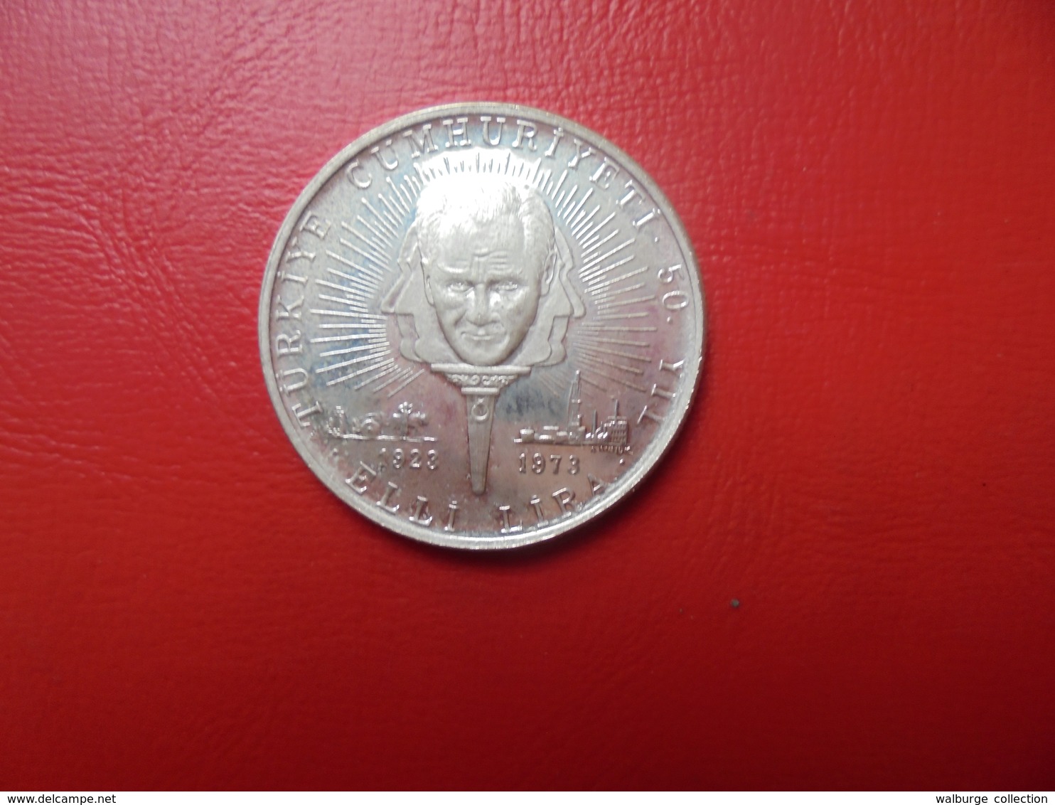 TURQUIE 50 LIRA 1973(NON-DATE) ARGENT SUPERBE+++ - Tchécoslovaquie