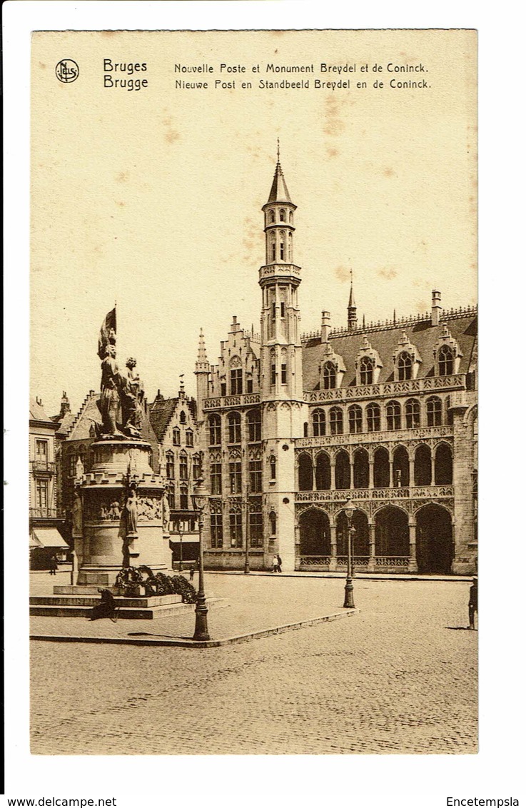 CPA - Cartes Postales - BELGIQUE Brugge - Nouvelle Poste Et Monument Breydel -  S3907 - Brugge