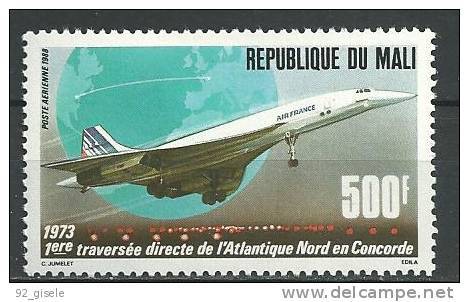 Mali Aerien YT 534 (PA) " Concorde En Vol " 1988 Neuf** - Mali (1959-...)