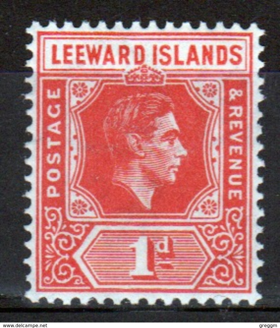 Leeward Islands 1938 George VI 1d Scarlet Single Definitive Stamp. - Leeward  Islands
