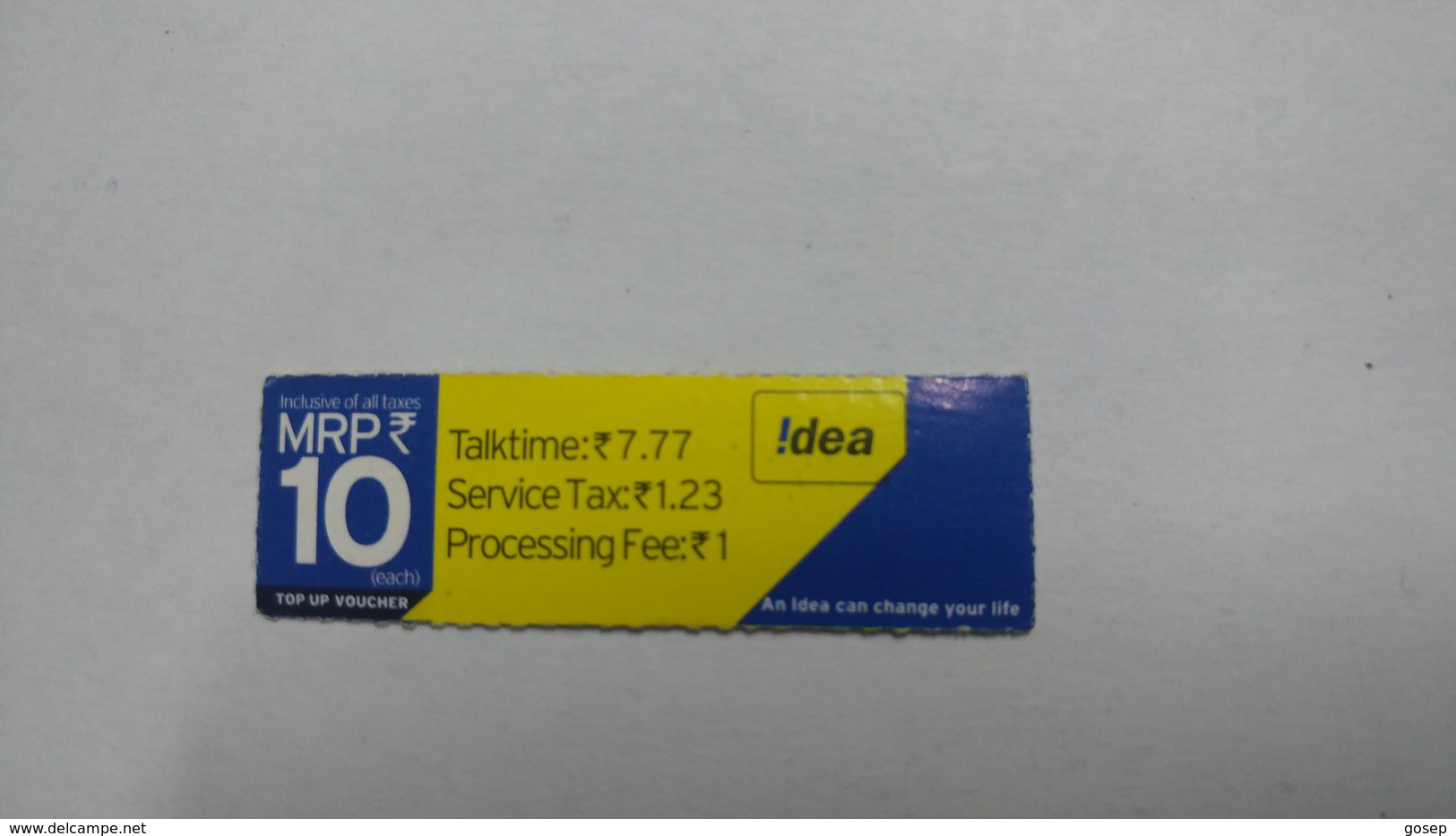 India-idea-talking777-card-(32p)-(mrp10)-(084996229648842)-(bangalore)-(5/2015)-card Used+1 Card Prepiad Free - Indien
