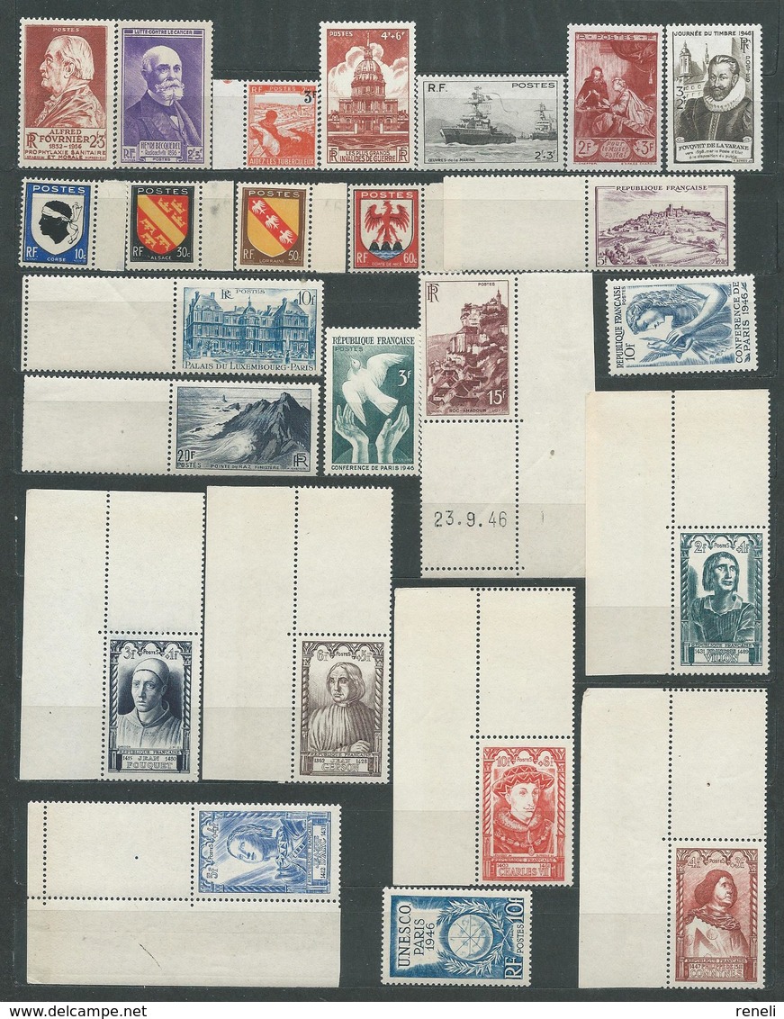 FRANCE  ANNEE COMPLETE  1946  **  TB - Neufs