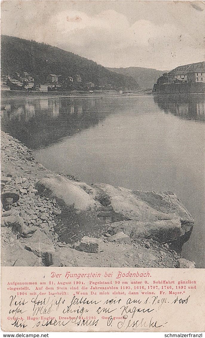 AK Hungerstein 1904 A Bodenbach Tetschen Decin Obergrund Prostredni Peiperz Priper Niedergrund Dolni Zleb Laube Loubi - Sudeten