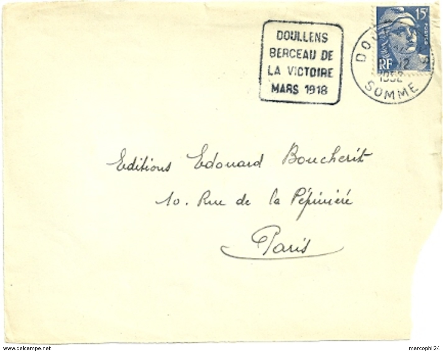 SOMME - Dépt N° 80 = DOULLENS 1952 (année En 4 Chiffres) = FLAMME DAGUIN ' BERCEAU De La VICTOIRE ' - Mechanical Postmarks (Other)
