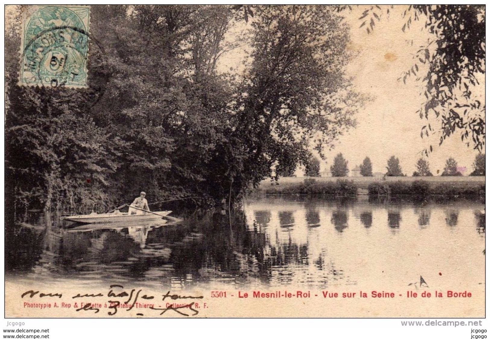 LE MESNIL-LE-ROI   Vue Sur La Seine. Ile De La Borde Carte écrite En 1904 - Sonstige & Ohne Zuordnung