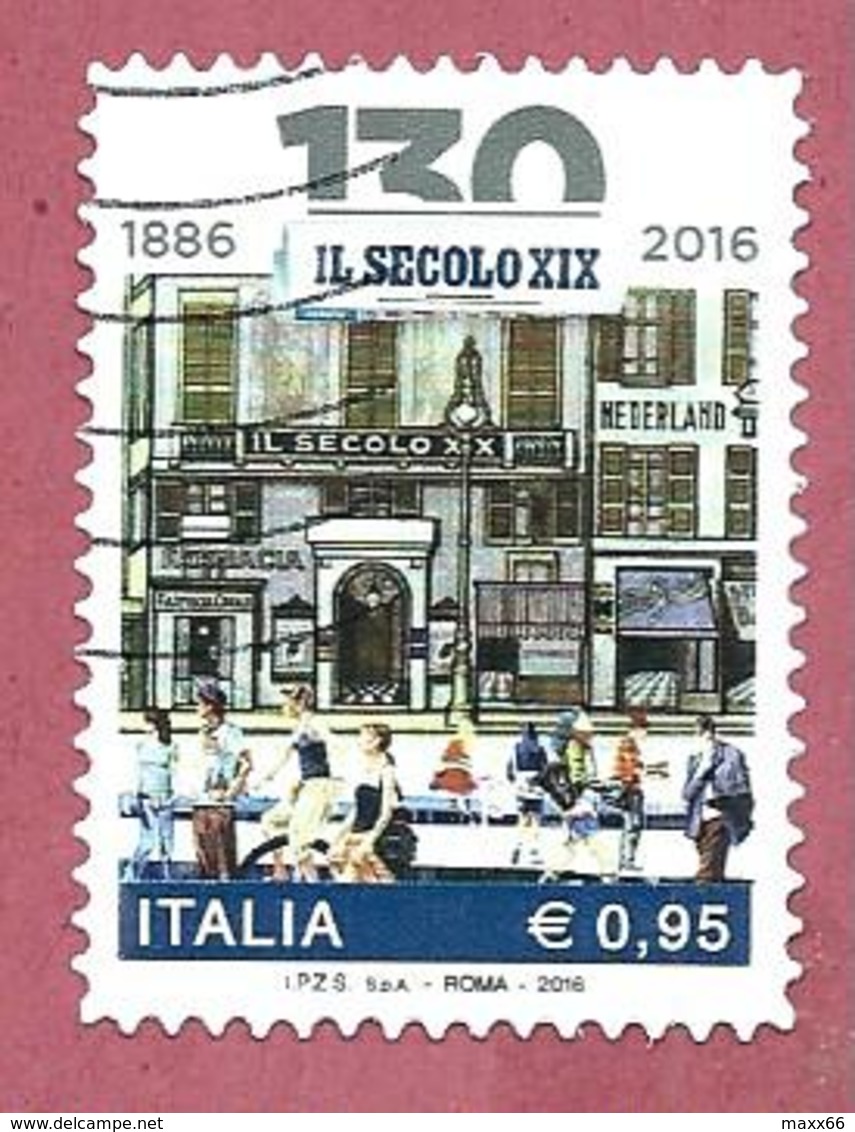 ITALIA REPUBBLICA USATO - 2016 - 130º Anniversario Della Fondazione Del Quotidiano “Il Secolo XIX” - € 0,95 - S. 3720 - 2011-20: Usati