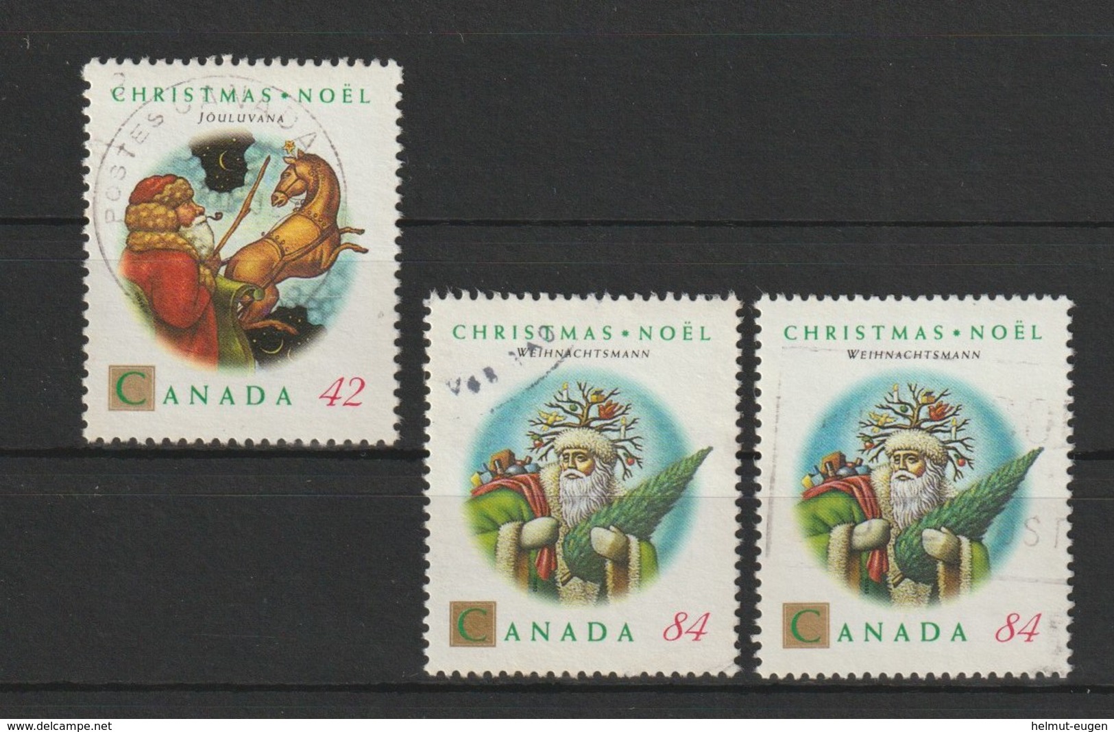 MiNr. 1335, 1337  Kanada (Dominion) / 1992, 13. Nov. Weihnachten - Gebraucht