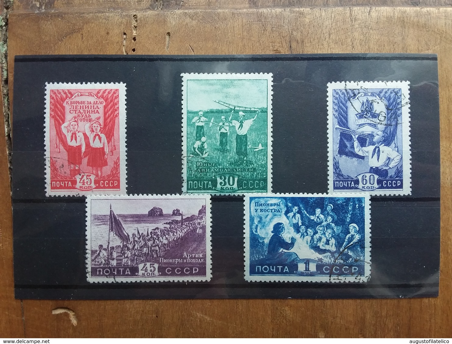 RUSSIA 1948 - Organizzazione Dei Pionieri Nn. 1281/85 Timbrati + Spese Postali - Usati