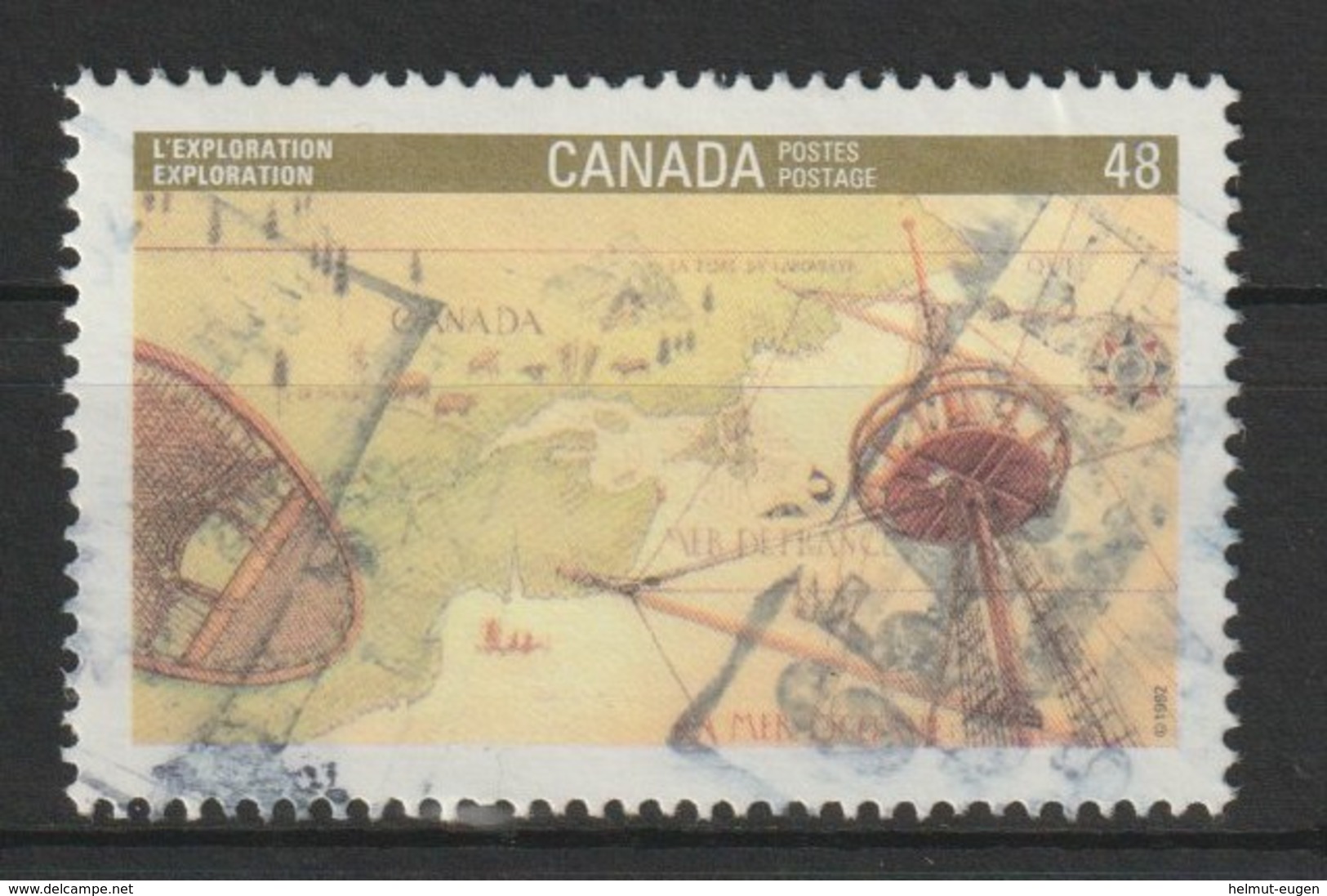 MiNr. 1281 Kanada (Dominion), 1992, 25. März. Internationale Jugend-Briefmarkenausstellung CANADA ’92; Erforschung Kanad - Gebraucht