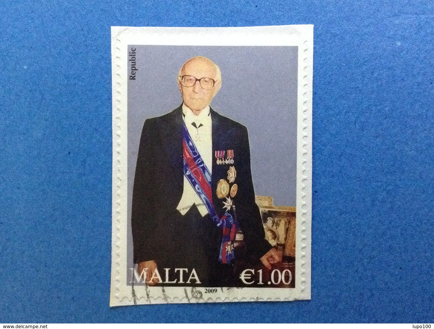 2009 MALTA ANNO REPUBBLICA 1,00 FRANCOBOLLO USATO STAMP USED - Malte