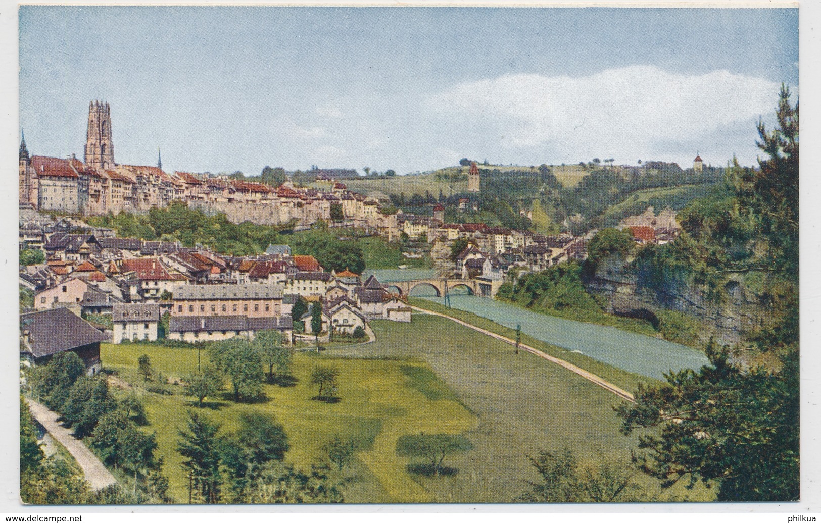 Fribourg - Vue Générale Et La Neuveville - Fribourg