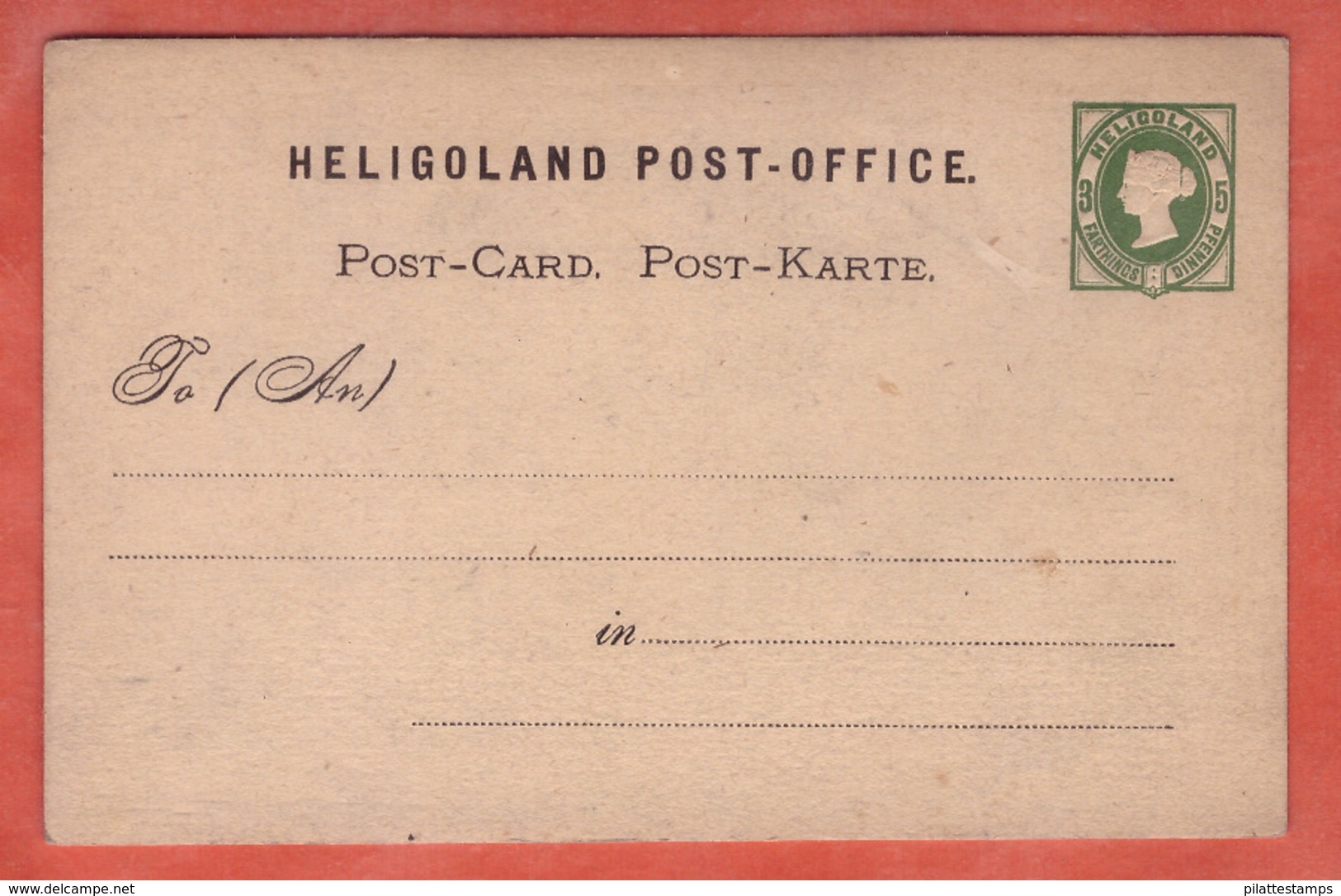 HELIGOLAND ENTIER POSTAL NEUF - Heligoland (1867-1890)