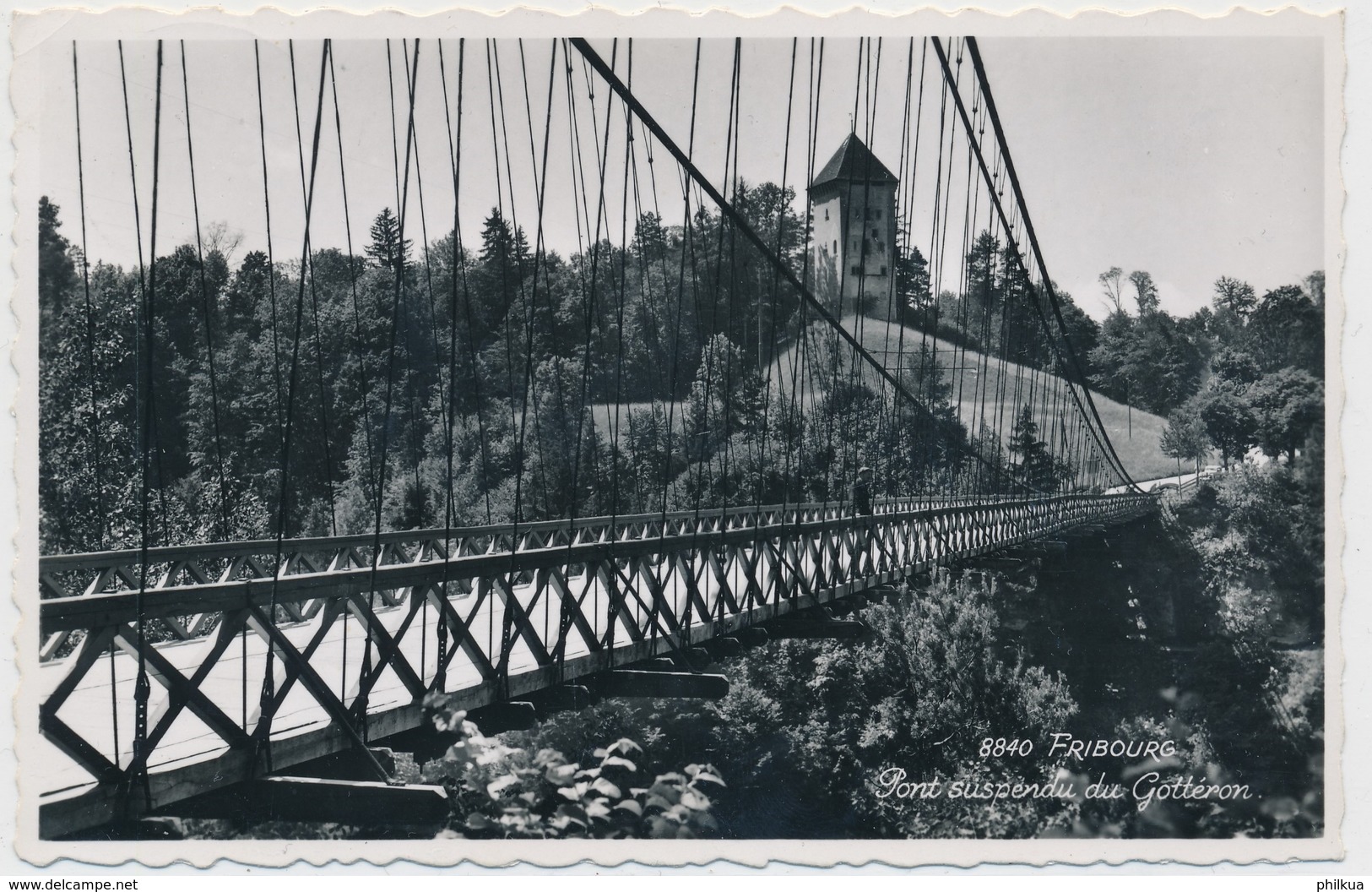 1947 Fribourg - Pont Suspendu Du Gottéron - Fribourg
