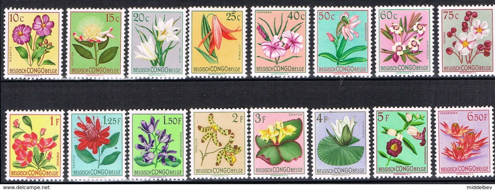 DO 6582 LOT BELGISCH CONGO X  NRS 302/323  ZIE SCAN - Collections (sans Albums)