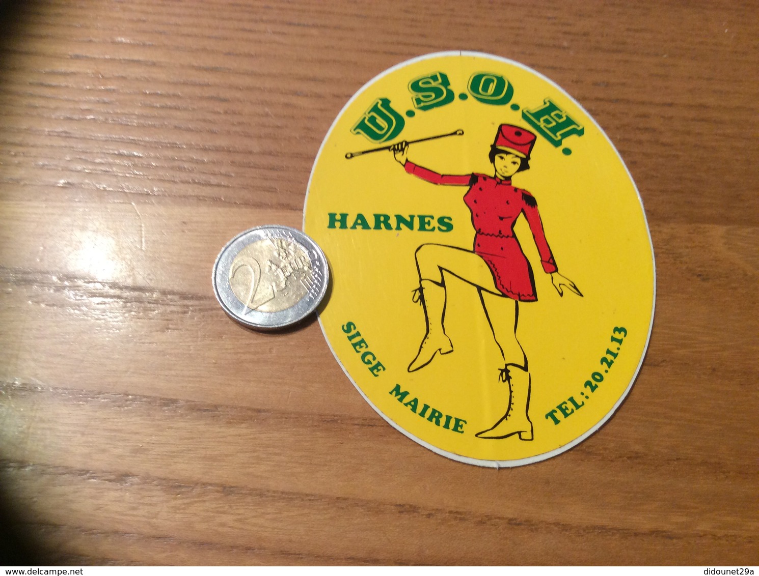 AUTOCOLLANT, Sticker «USOH - HARNES (62)» (majorette) - Adesivi