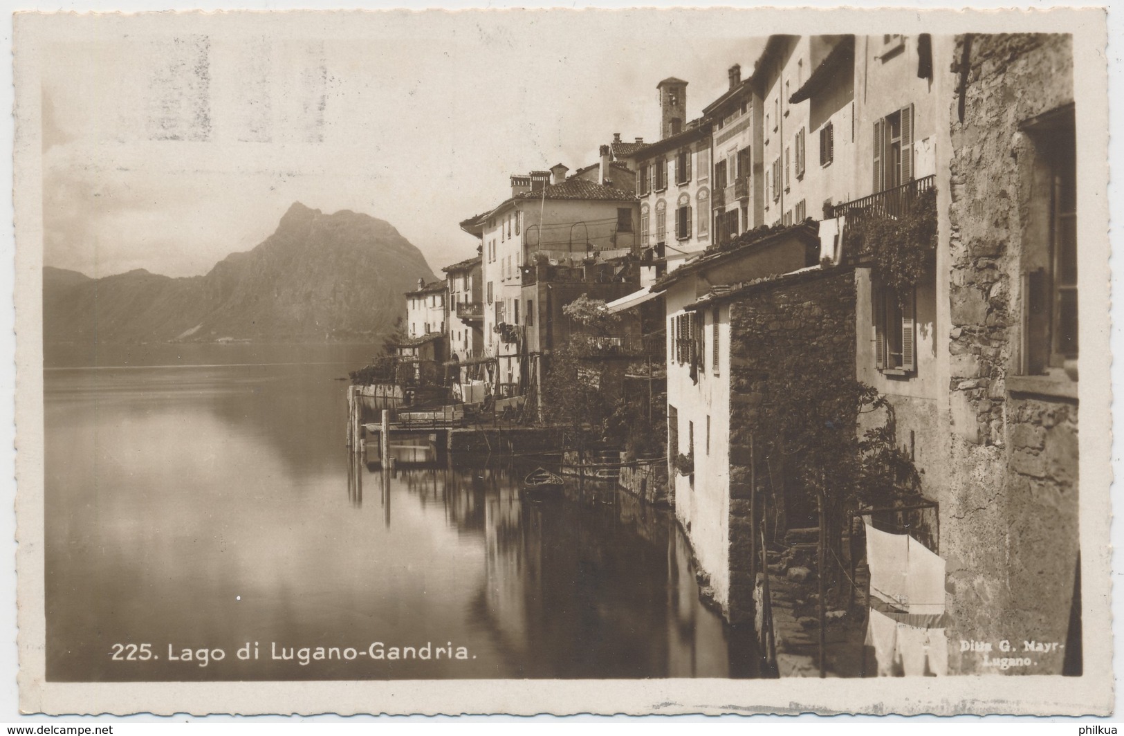 1925 Lago Di Lugano-Gandria (Ditta G. Mayr - Lugano) - Lugano