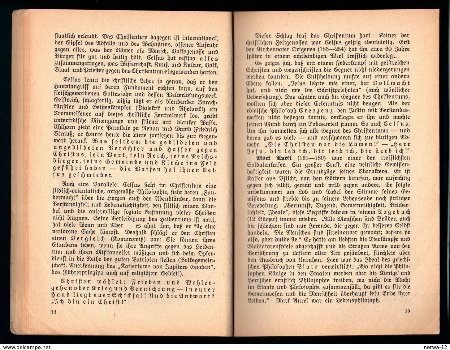 Buch von 1935 "Die christlichen Märtyrer der ersten Jahrhunderte"