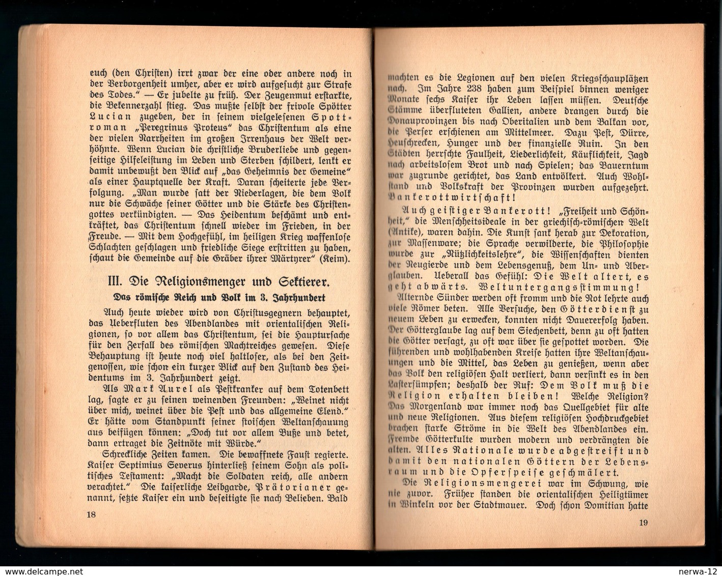 Buch von 1935 "Die christlichen Märtyrer der ersten Jahrhunderte"