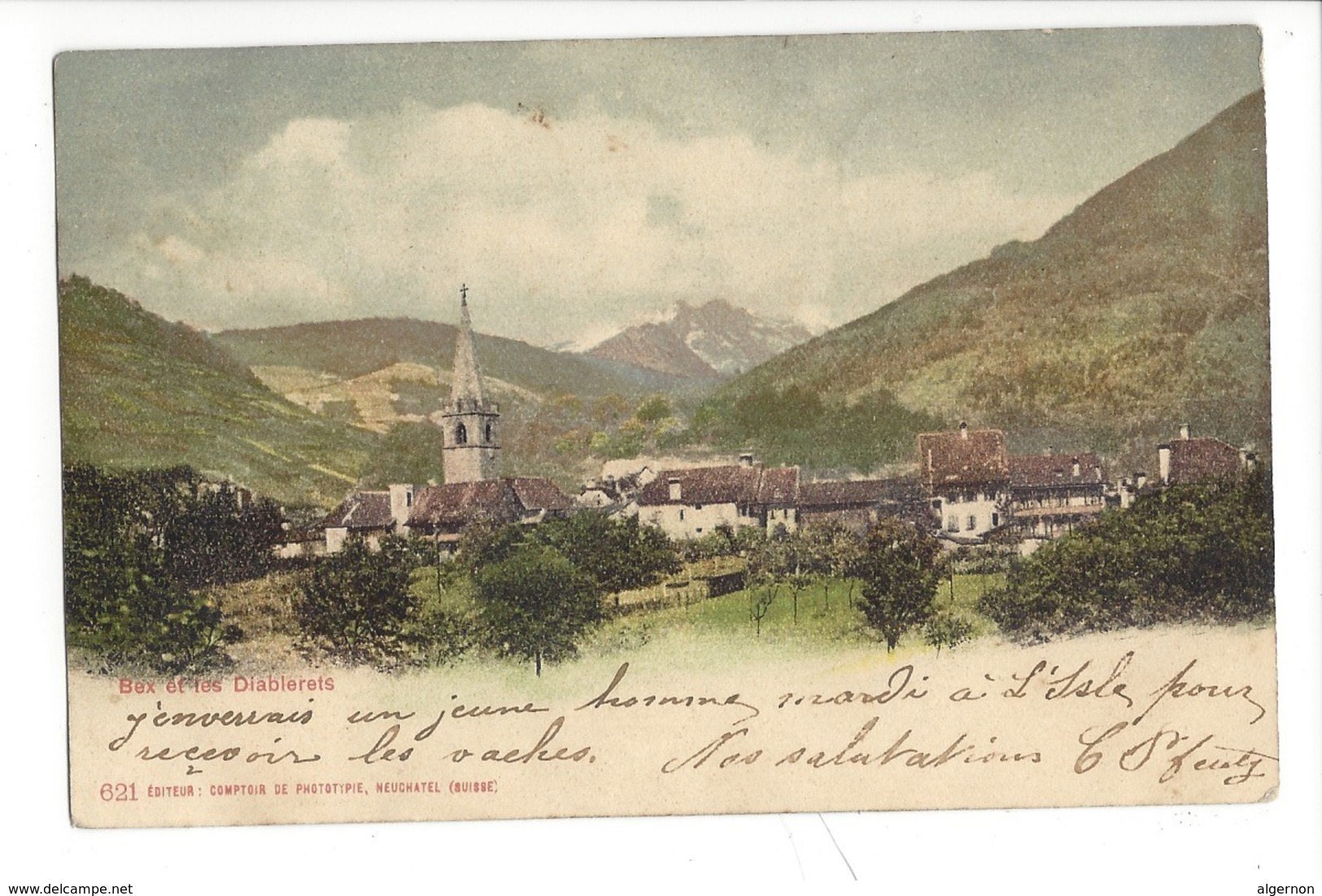 21083 -   Bex Et Les Diablerets + Cachet Société Suisse Des Chocolats Croisier - Bex