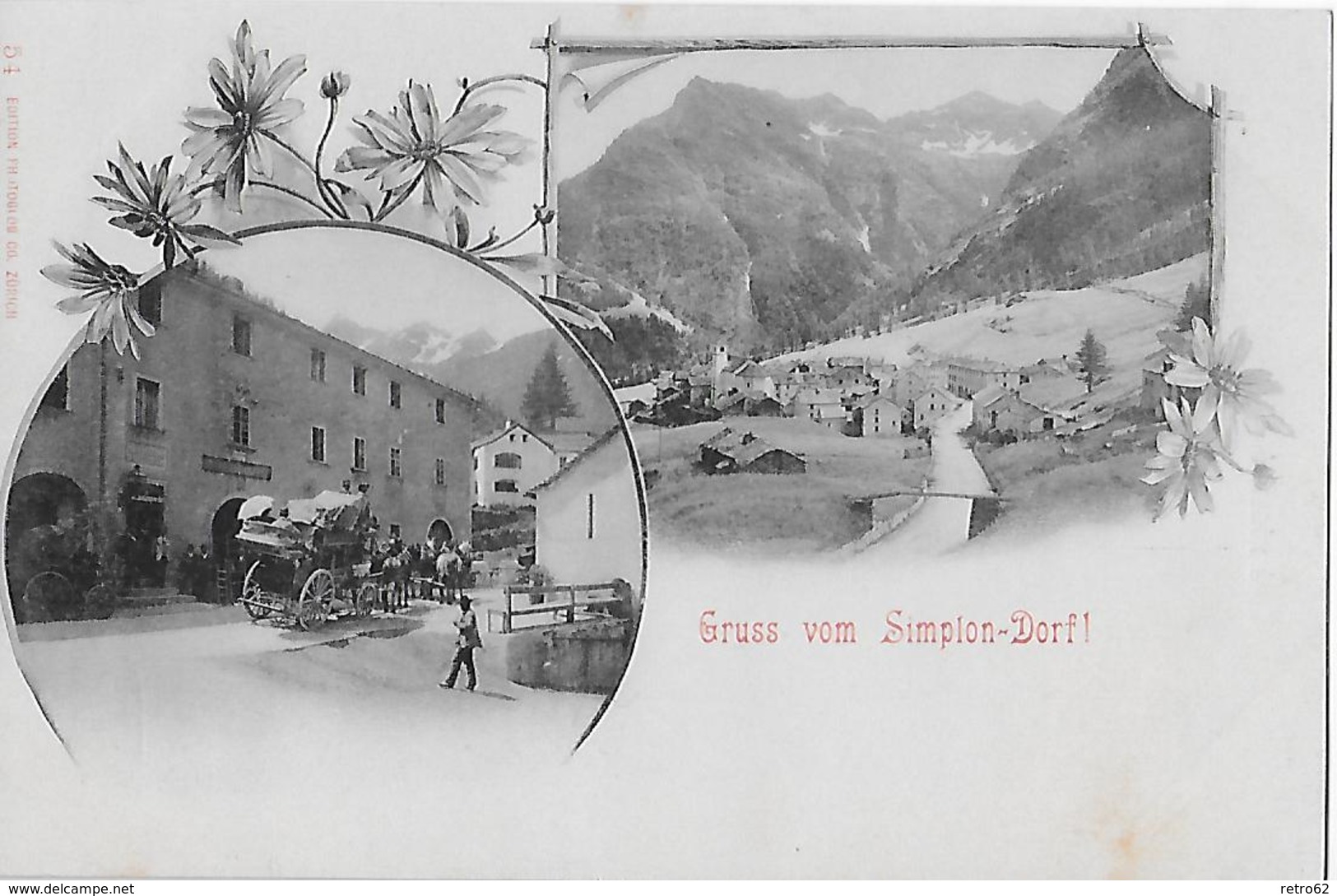 GRUSS VOM SIMPLO-DORF → Seltene Mehrbildkarte Ca.1900    ►RRR◄ - Autres & Non Classés