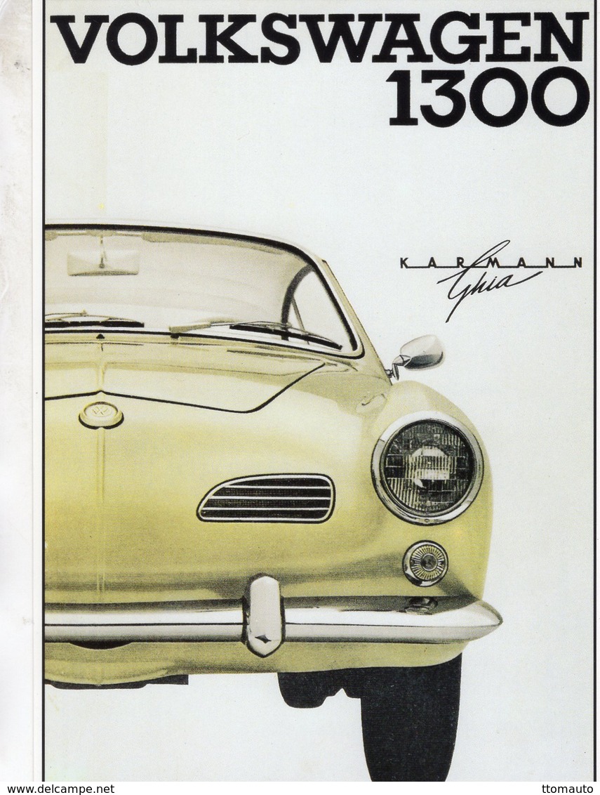 Volkswagen Karmann Ghia 1300    -  Publicite D'epoch  -  CPM - Voitures De Tourisme