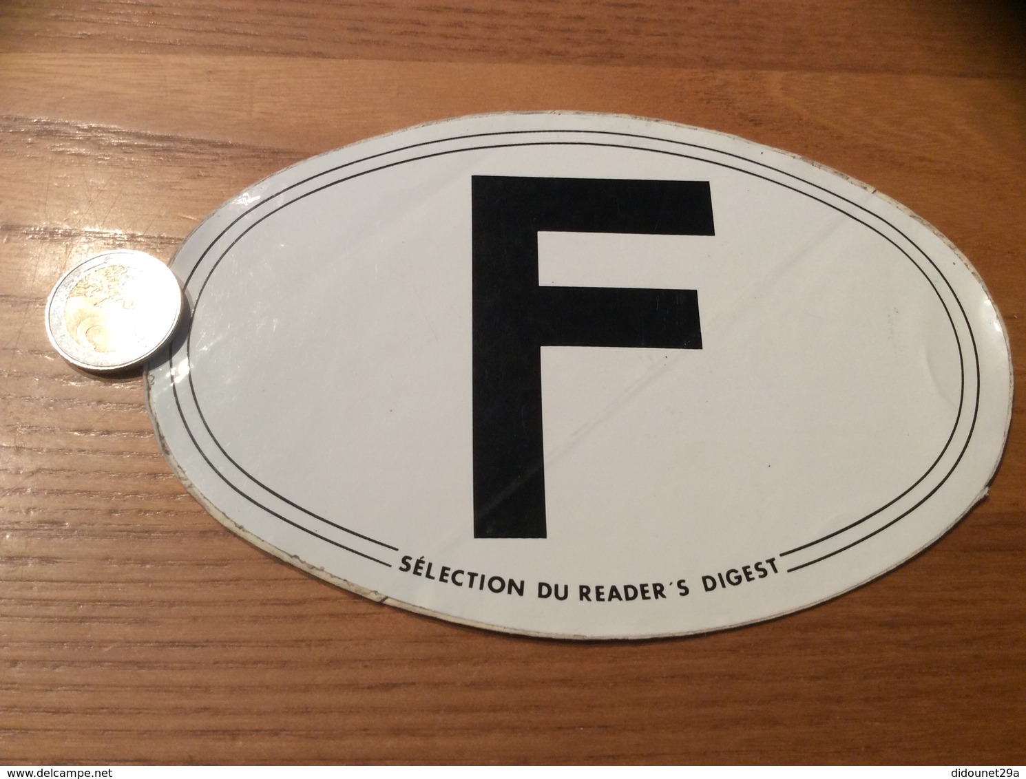 AUTOCOLLANT, Sticker « F - SÉLECTION DU READER’S DIGEST » Type 1 - Autocollants