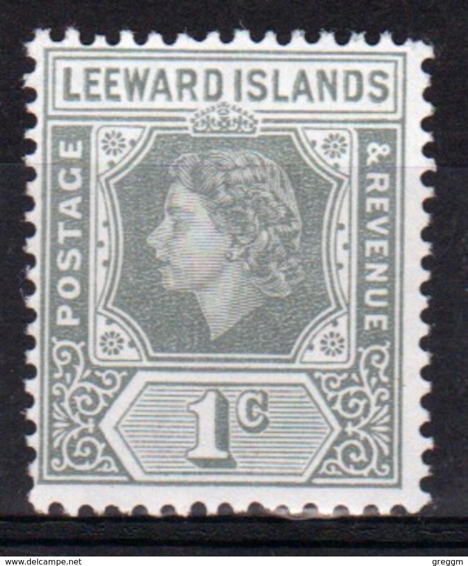 Leeward Islands 1954 Queen Elizabeth One Cent Single Definitive Stamp. - Leeward  Islands