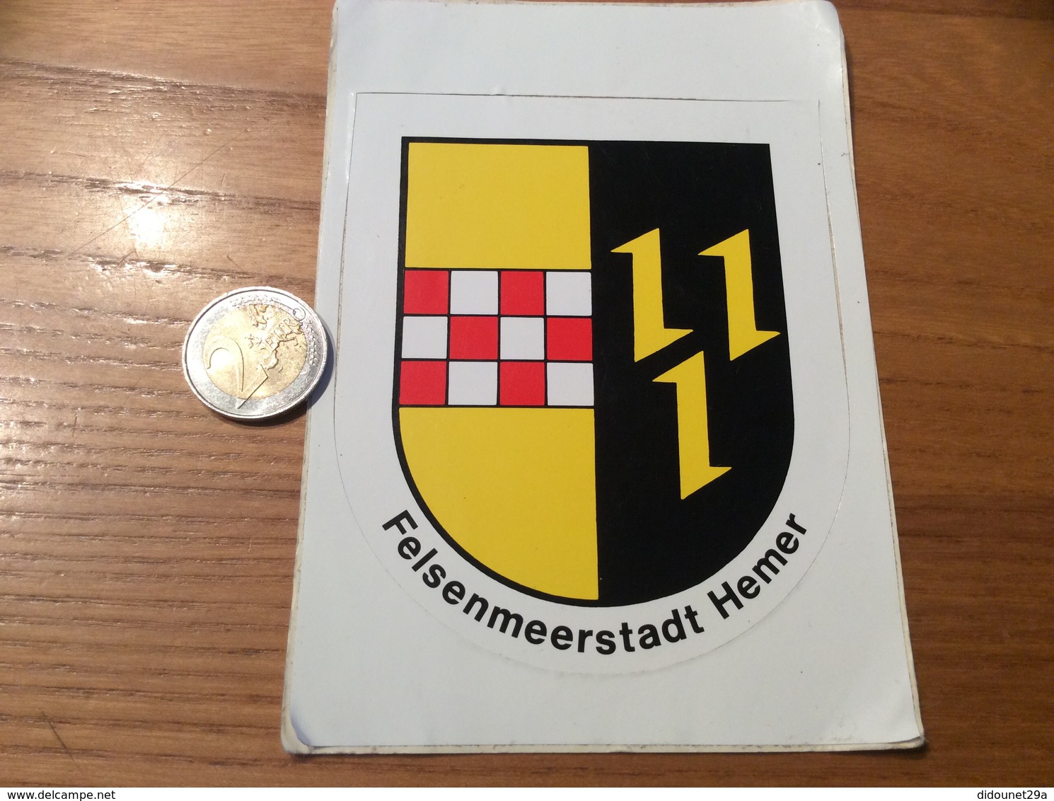 AUTOCOLLANT, Sticker « Felsenmeerstadt Hemer » Allemagne (blason) - Autocollants