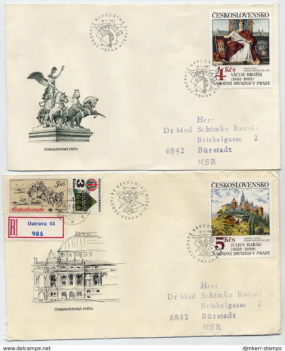 CZECHOSLOVAKIA 1983 Paintings  On 5 FDCs.  Michel 2737-41 - FDC