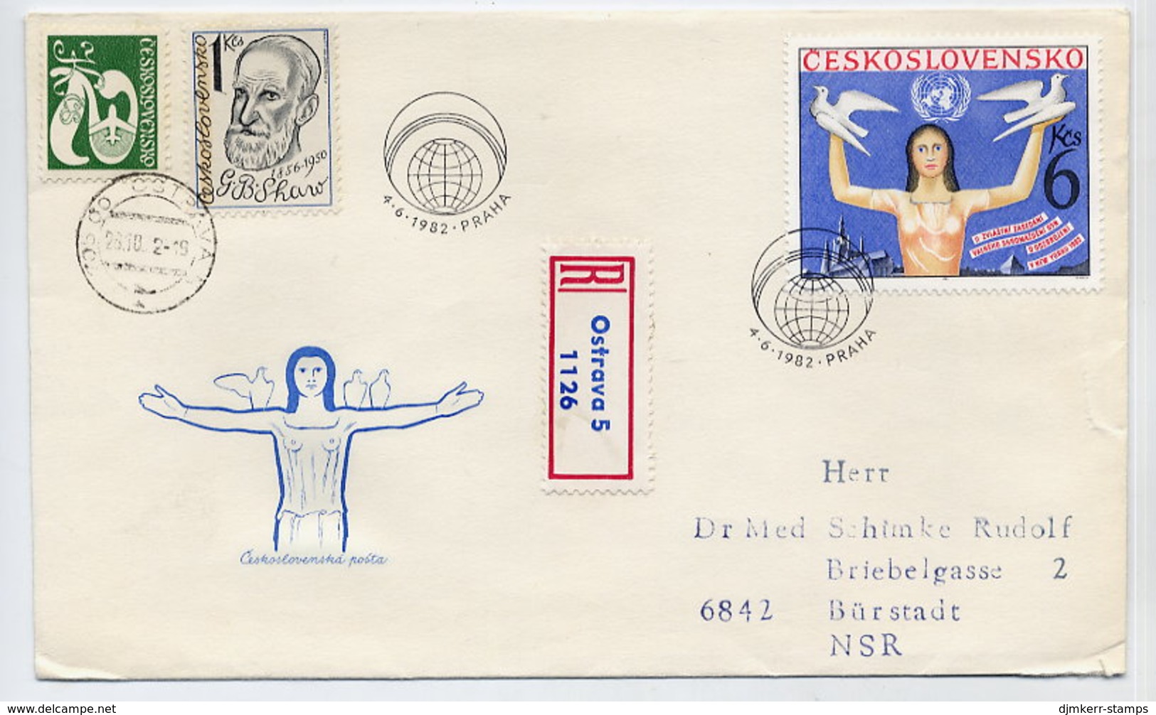 CZECHOSLOVAKIA 1982 UN Disarmament Conference Ex Block On  FDC.  Michel 2666 - FDC