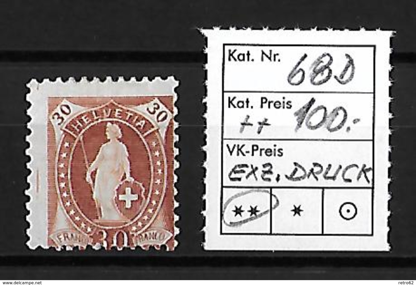 1882-1904 STEHENDE HELVETIA → SBK-68D** - Unused Stamps