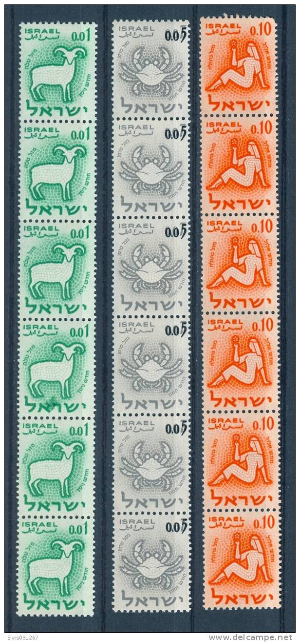 Israel - 1961, Michel/Philex No. : 224/229/250 - COIL STRIP 6 VERT JOINED STAMPS - MNH - *** - BLOCK41 - Sonstige & Ohne Zuordnung