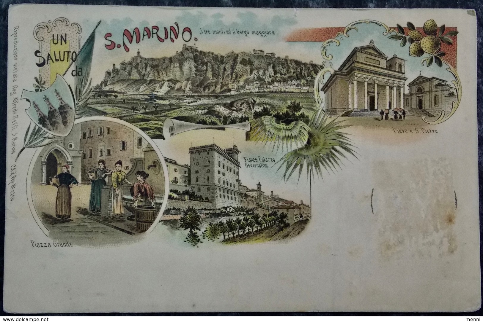 Cartolina SAN MARINO - LITHO Saluto Da San Marino - San Marino