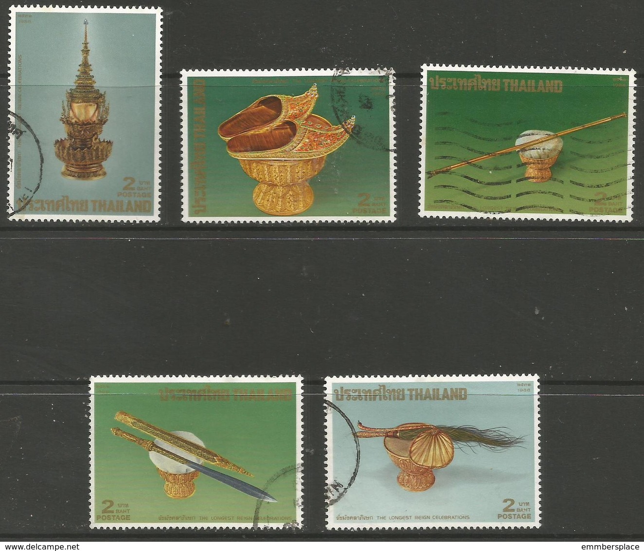 Thailand - 1988 King Bhumibol Anniversary Used   Sc 1254-8 - Thailand