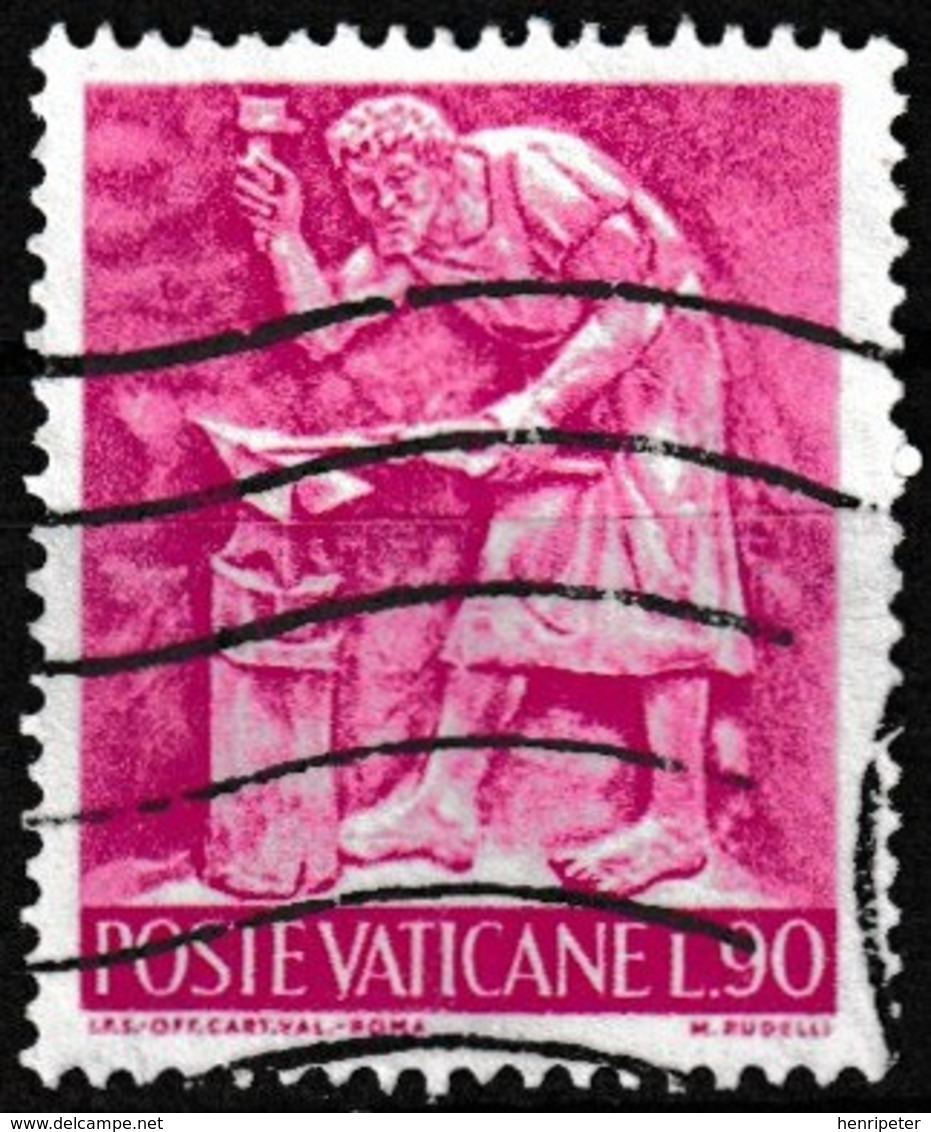 Timbre-poste Oblitéré - Iron Art - N° 449 (Yvert) - Poste Vaticane 1966 - Oblitérés