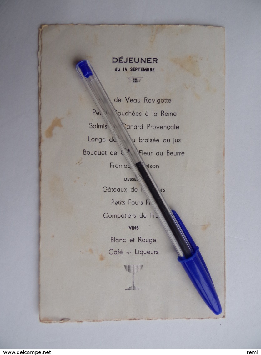 Souvenir De MARIAGE 13 Septembre 1952 Avec Menu Image Pieuse Religion - Mariage