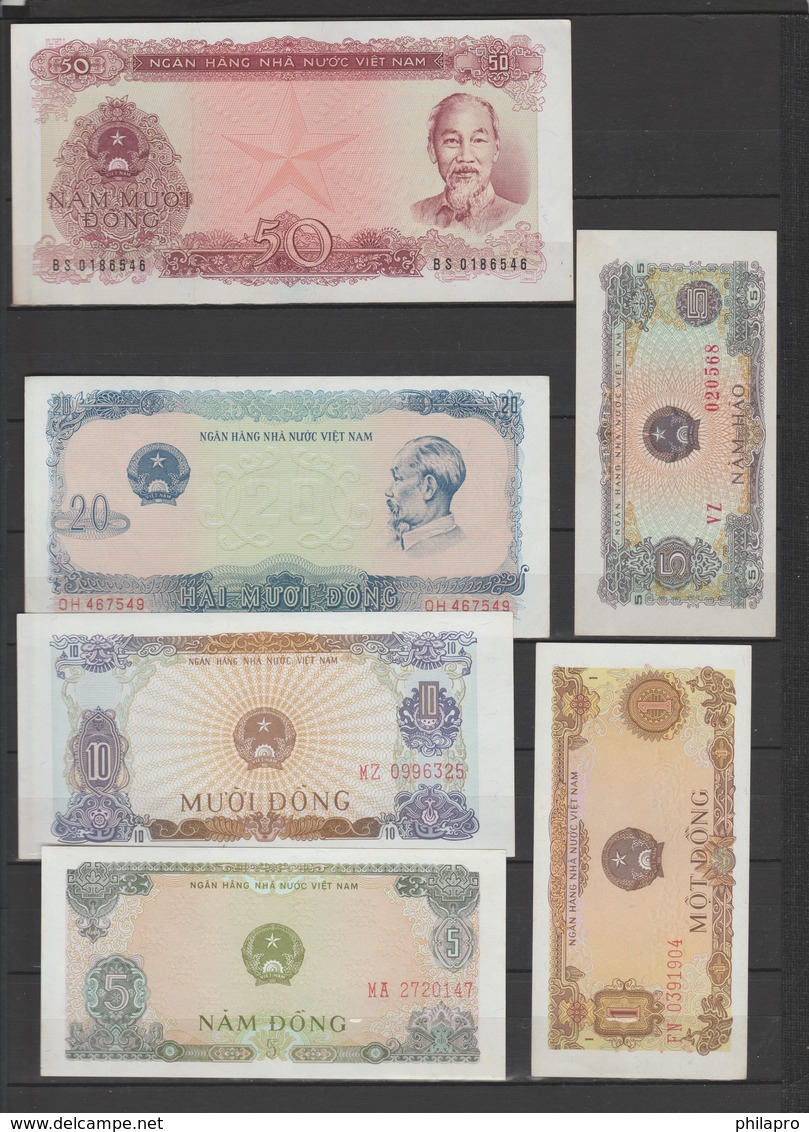 VIETNAM  1976  COMPLETE SET OF 6  BANKNOTE  Pick N° 79/84   TTB+. Réf  79/81 - Vietnam