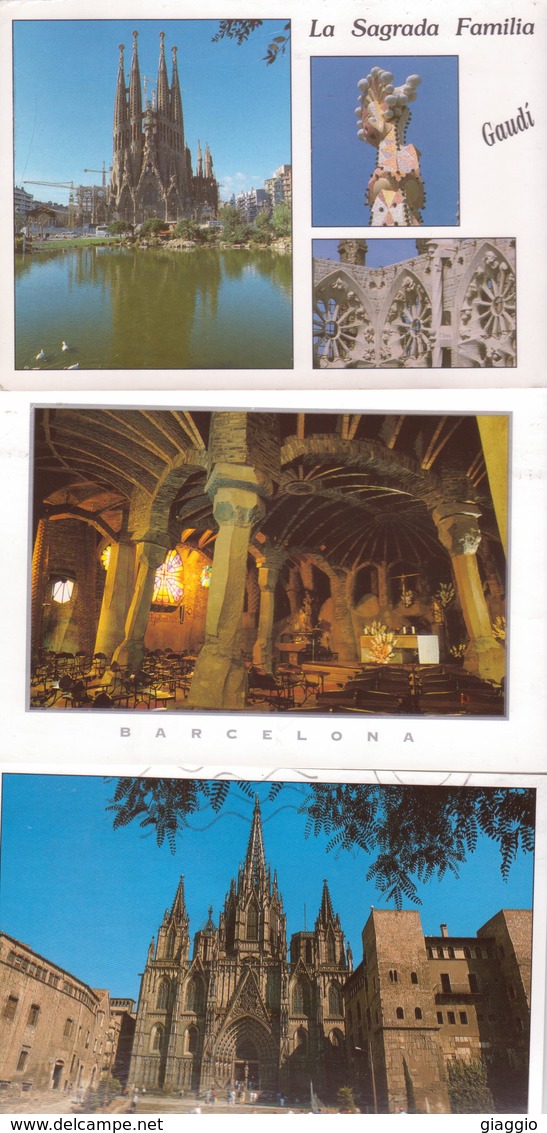 °°° 3 Cartoline Barcelona Viaggiate °°° - Altri & Non Classificati