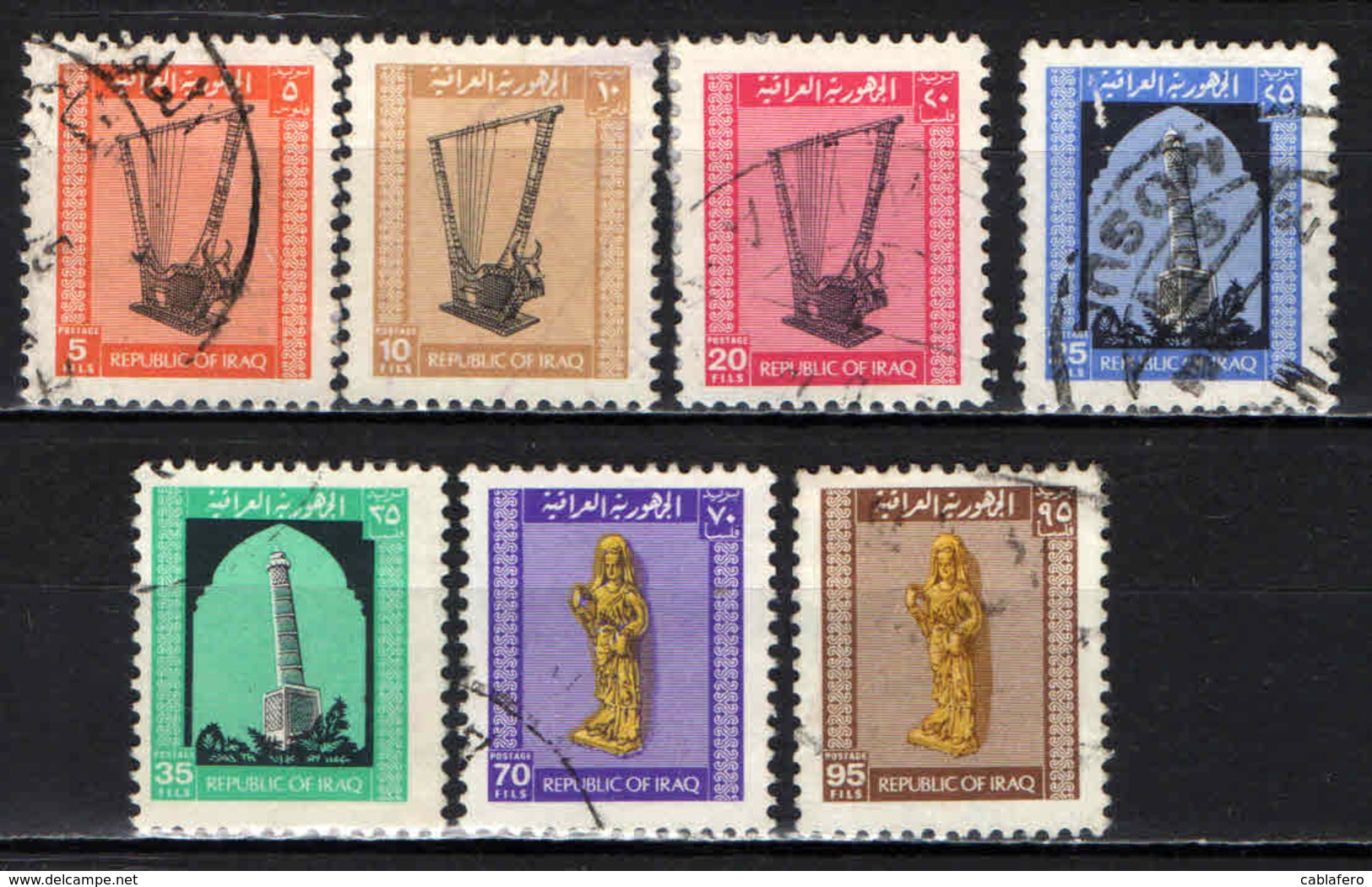 IRAQ - 1973 - ARPA - MINARETO - STATUA DELLA DEA - USATI - Iraq