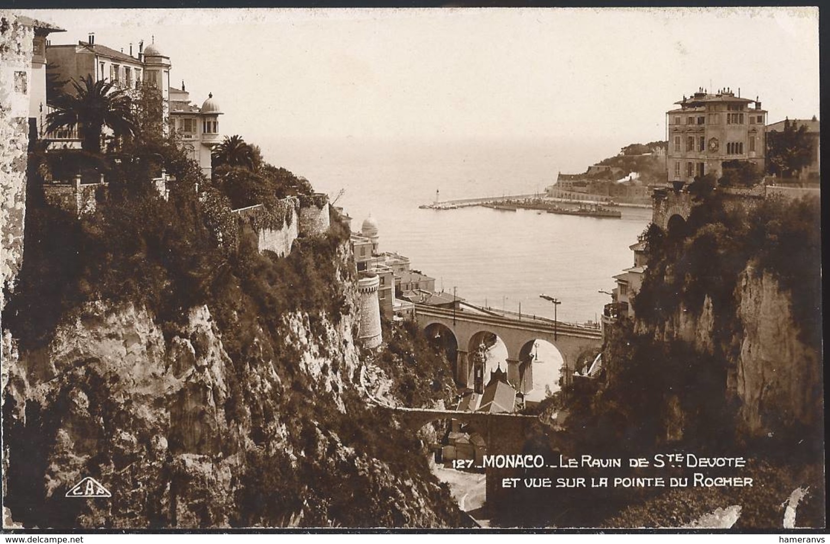 Monaco - Le Ravin De Ste. Devote Et Vue Sur La Pointe Du Rocher - HP1550 - Viste Panoramiche, Panorama
