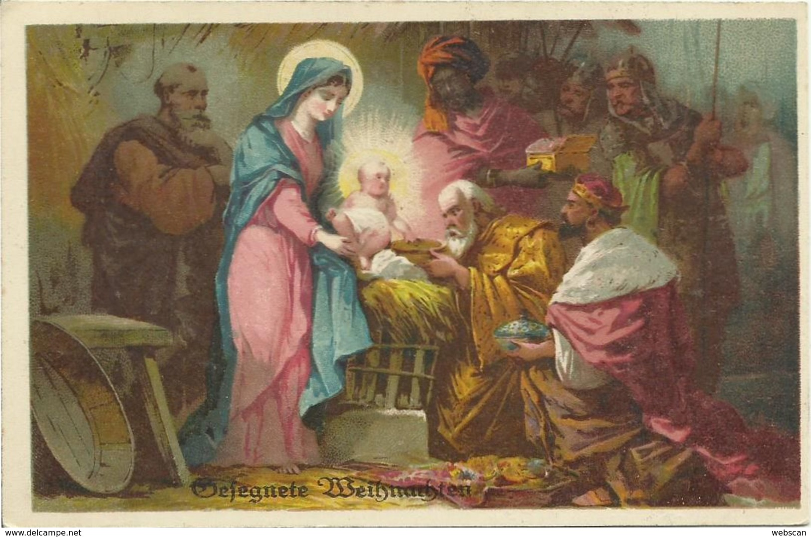 AK Weihnachten / Christmas Krippe Mit Jesus + Familie + 3 Könige Color 1917 #50 - Autres & Non Classés