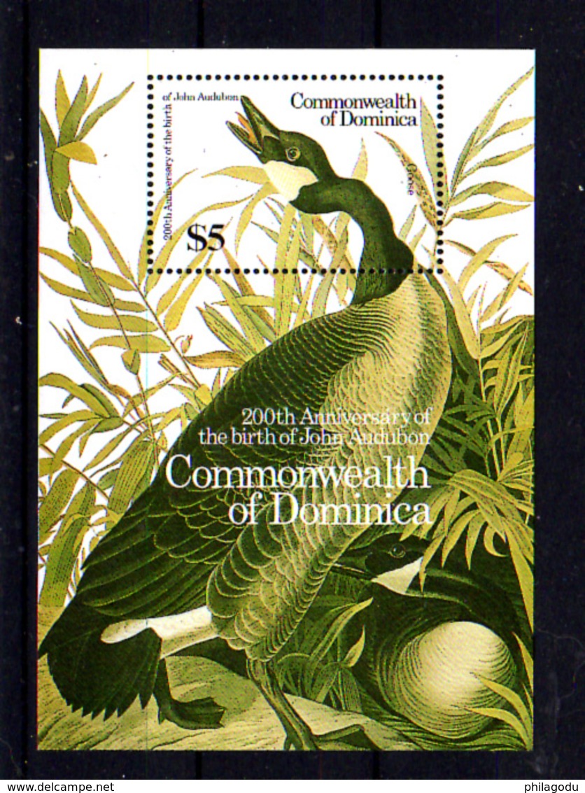 1986   Dominique,  200 Ans De L’ornithologue Audubon, BF 111 **, Cote 20 € - Dominique (1978-...)