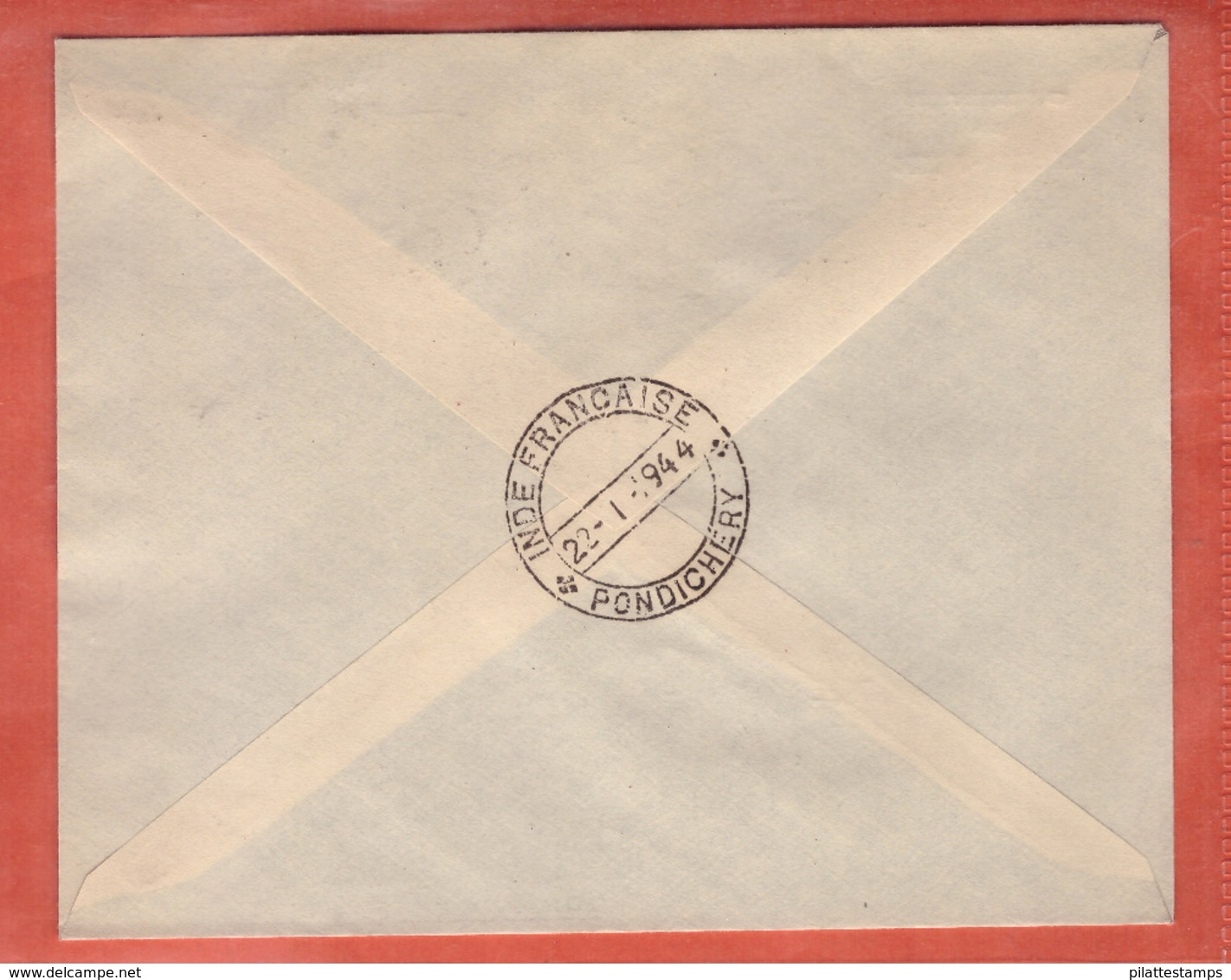 INDE FRANCE LIBRE N°209 AVEC VARIETES" PRANCE ET FRANOE" LETTRE DE 1944 DE PONDICHERY - Briefe U. Dokumente